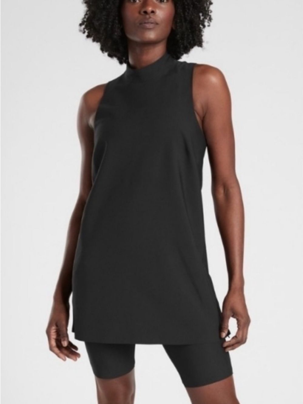 Athleta Interstellar Bike Tunic Tank Top Black